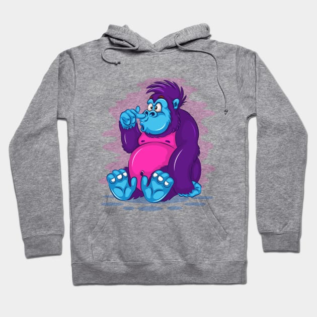 Stupid Cartoon Gorilla. Hoodie by AndreKENO